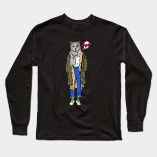 Meaw the cat Long Sleeve T-Shirt